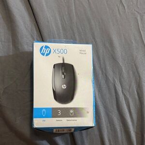 HP X500 Wired Mouse - Sleek Black Design
